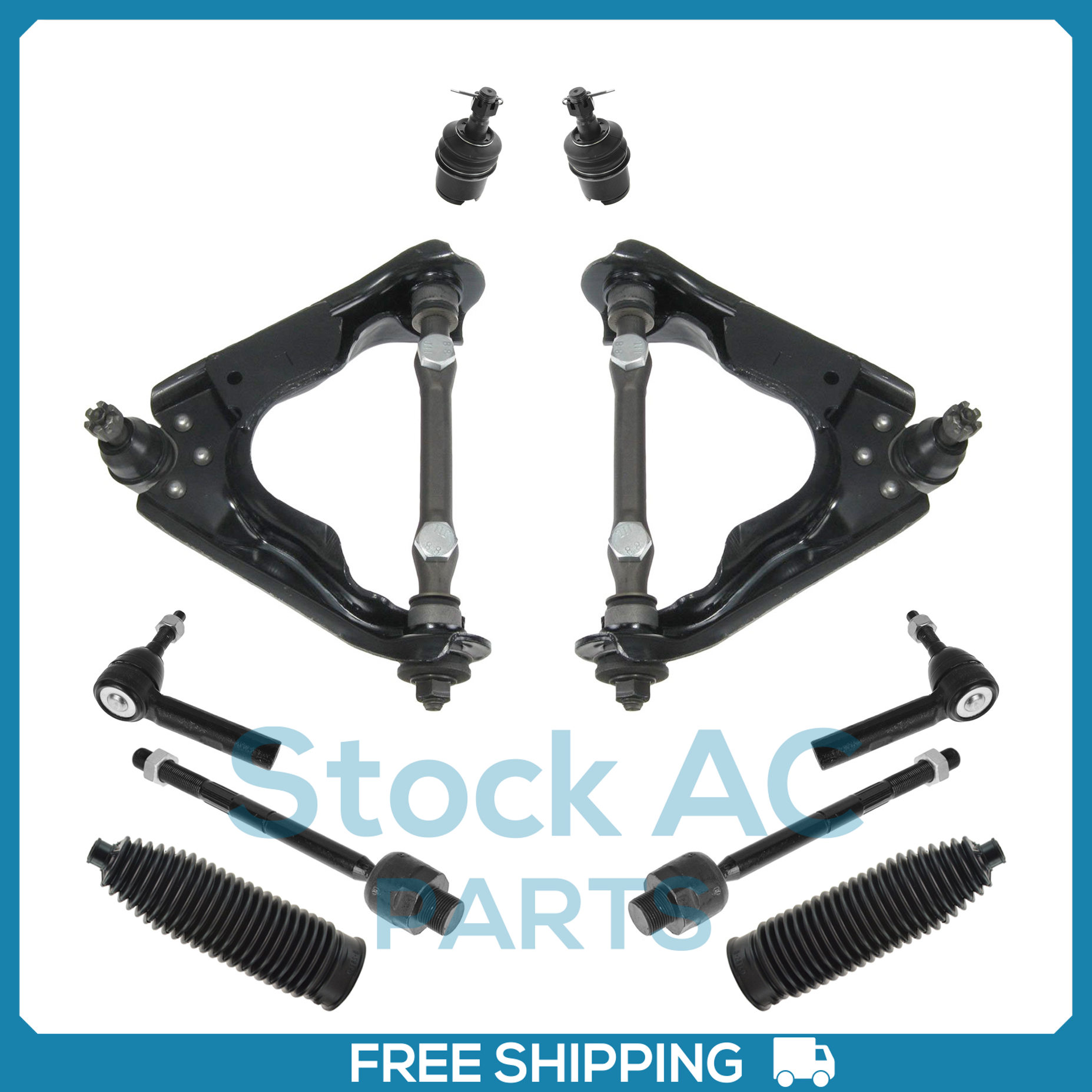 PartsW Upper & Lower Ball Joint Kit (4Pc) For Dodge Dakota 2000-2004 & Durango 2000-2003 – Bolt-On, Steel, Lifetime Warranty