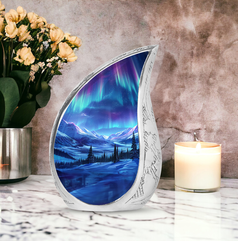 Aurora Urn For Ashes Adult Male Memorial Urns For Cremation Funeral Urn-10 Inch detailed image 5