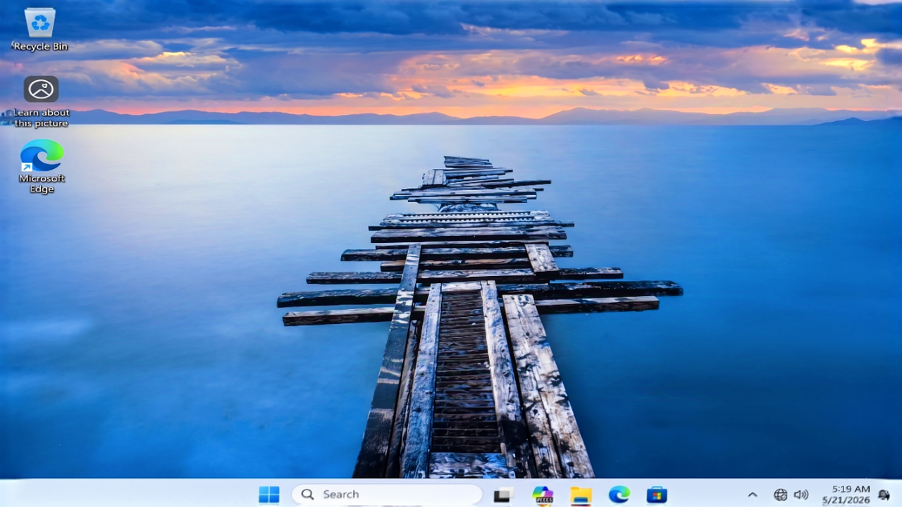Desktop home screen