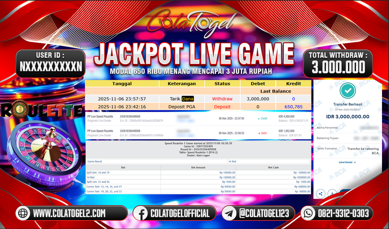 JACKPOT LIVE GAME!!