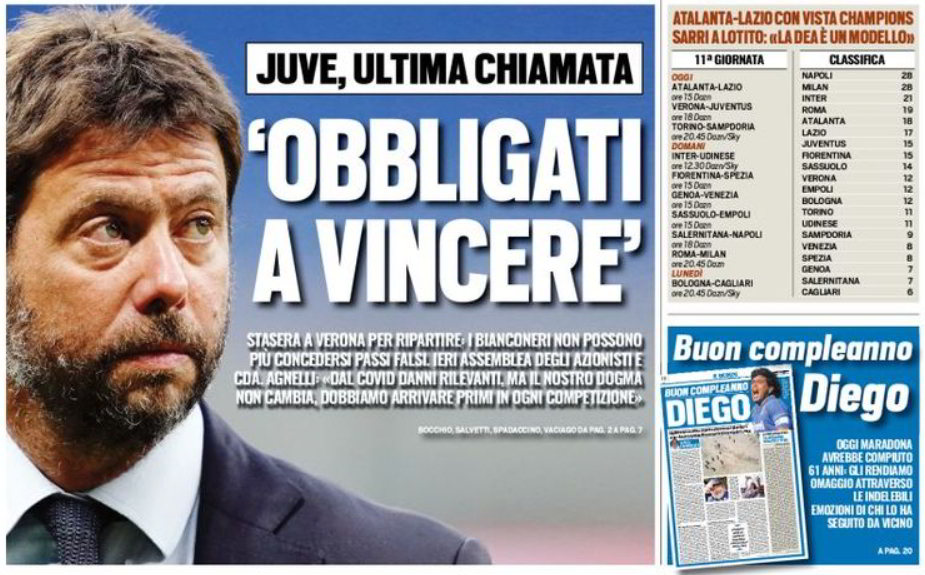 Juve ultima chiamata: Obbligati a vincere, Agnelli