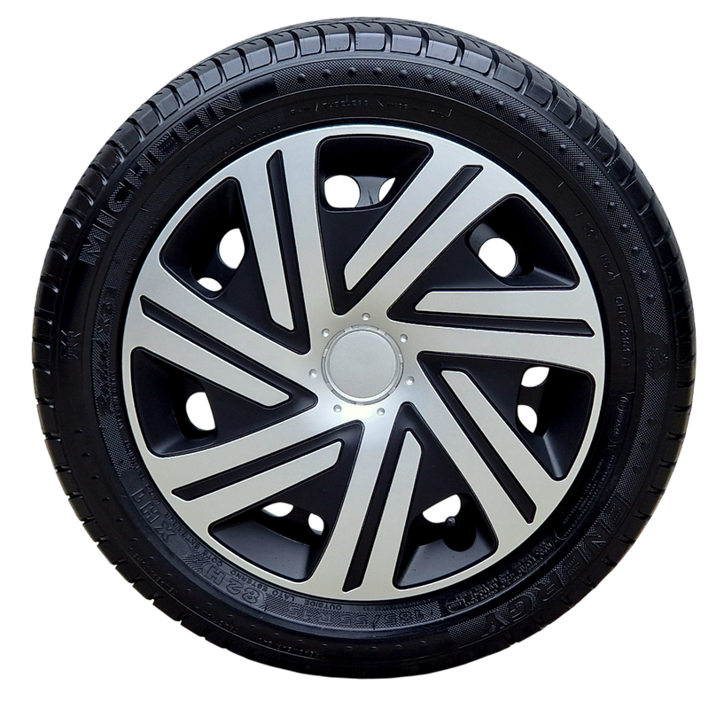 Black Silver 15 inch Wheel Cover Hubcap