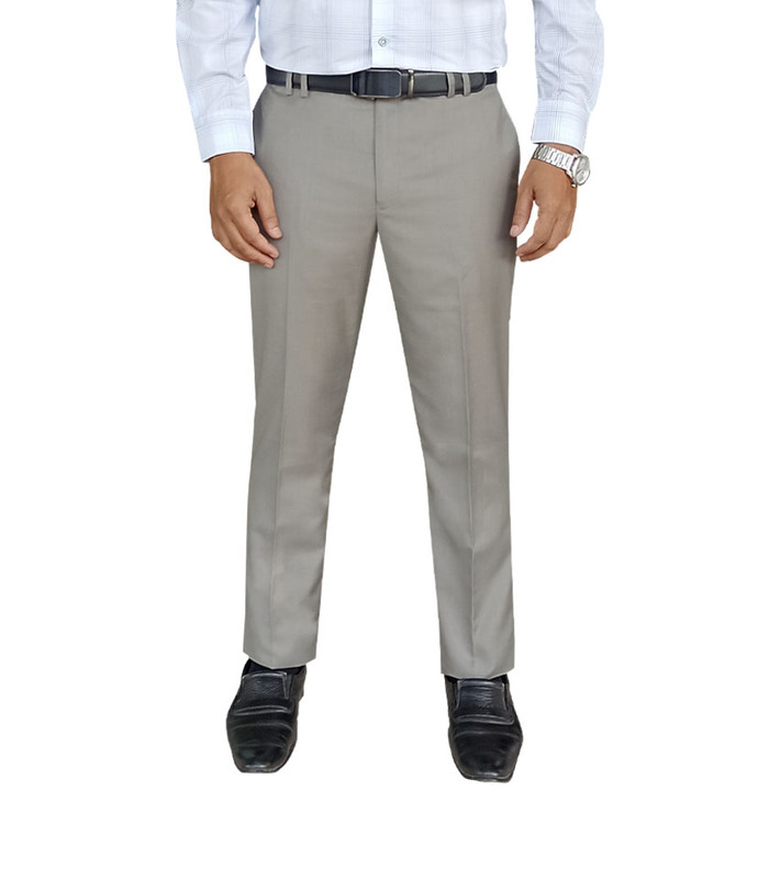 Formal Slim Fit Plain Front Cross Pocket Trouser Color: 856 Olive (PP/IND)