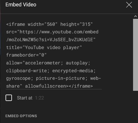 embed code