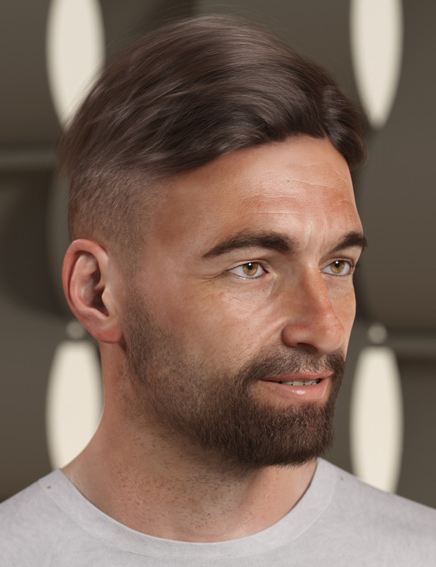      Short Fade Hair for Genesis 3 and 8 Female(s) and Male(s)