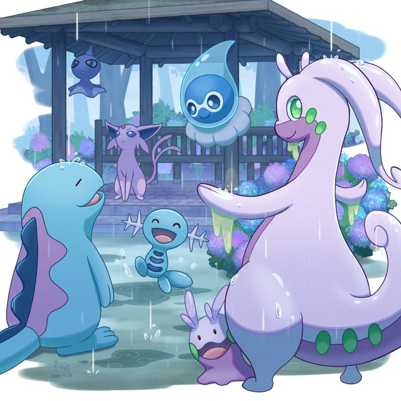espeon-goomy-wooper-quagsire-goodra-and-