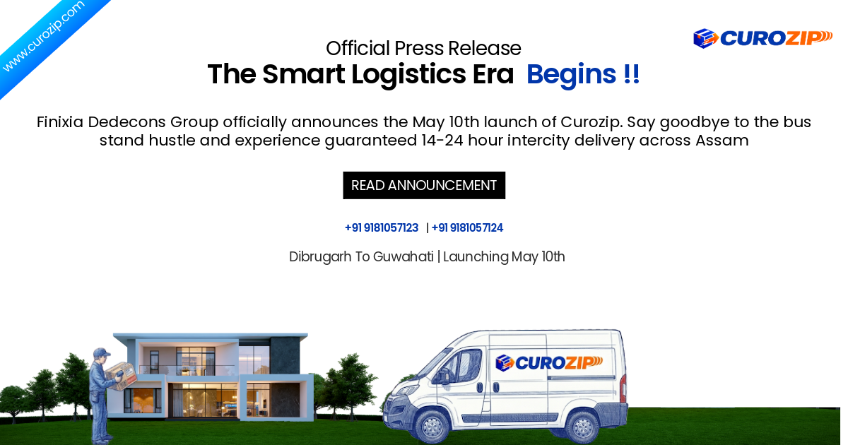 Curozip Announces May 10th Launch: Revolutionizing Intercity Bus Logistics in Assam