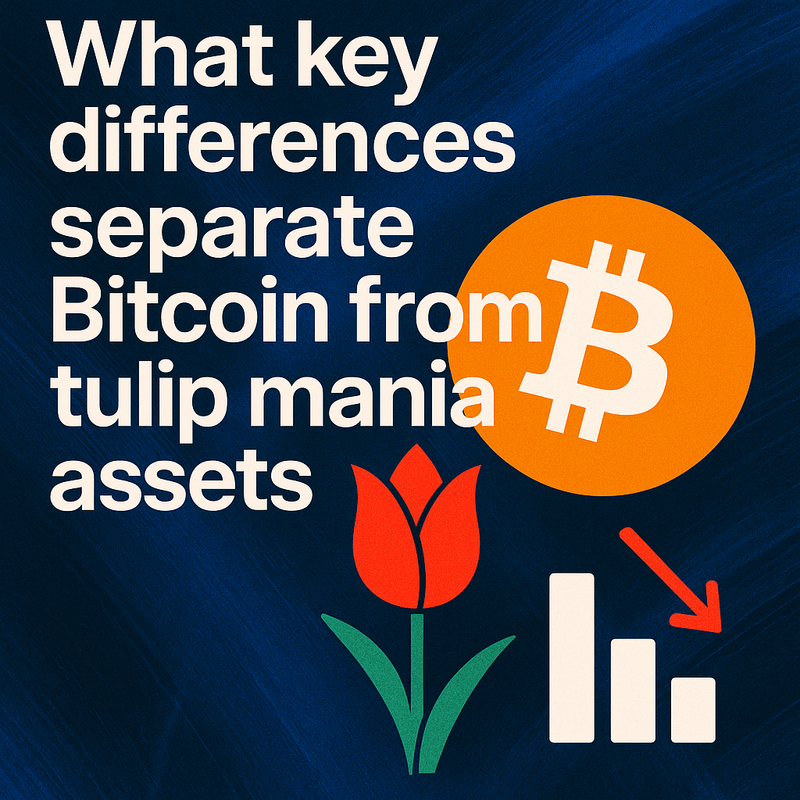 What key differences separate Bitcoin from tulip mania assets
