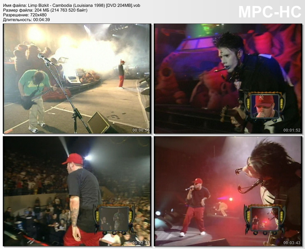 Limp Bizkit - Cambodia (Louisiana 1998) [DVD 204MB]