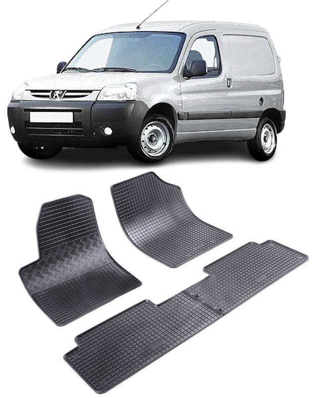 Set 4 covorase Peugeot Partner 5M 1999-2007, din cauciuc 100%, compatibile cu autoturismul PEUGEOT Partner