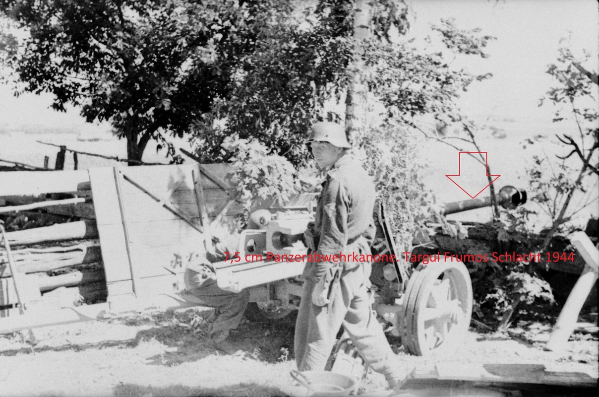 7,5 cm Panzerabwehrkanone. Heeres- Panzerjäger-Abteilung. Russland 1944.