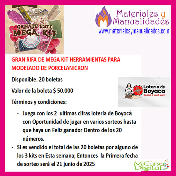 Llevate esta Mega rifa moldes herramientas para manualidades por