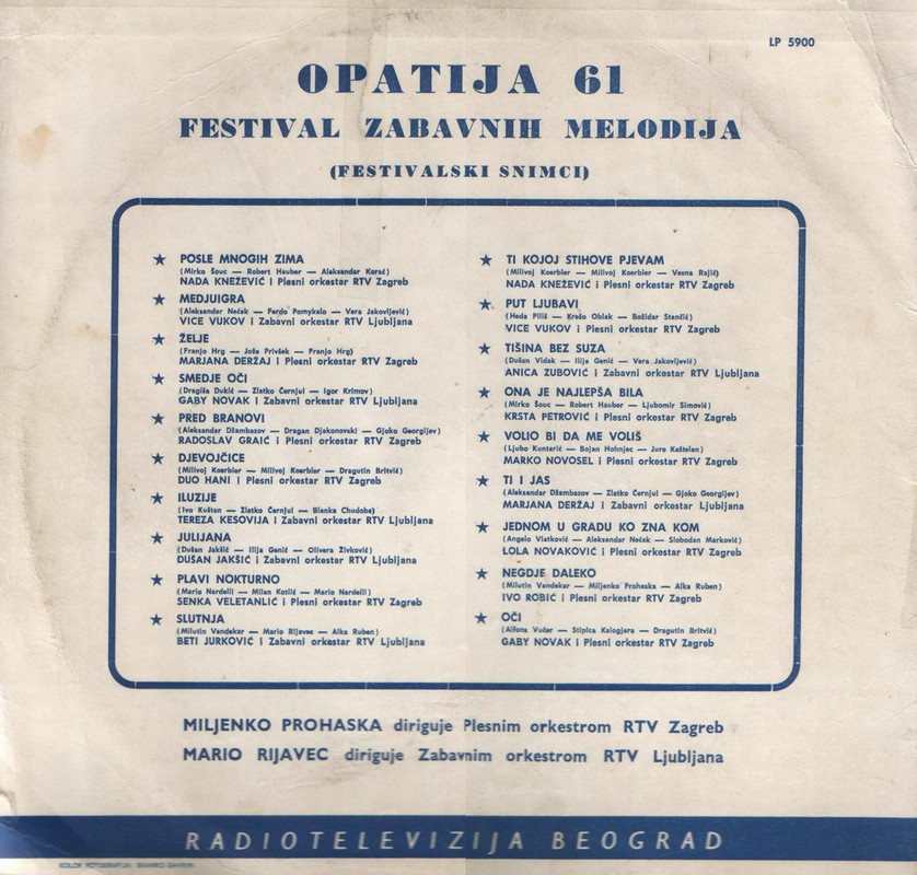 Opatija 61 - 1961 - zadnja