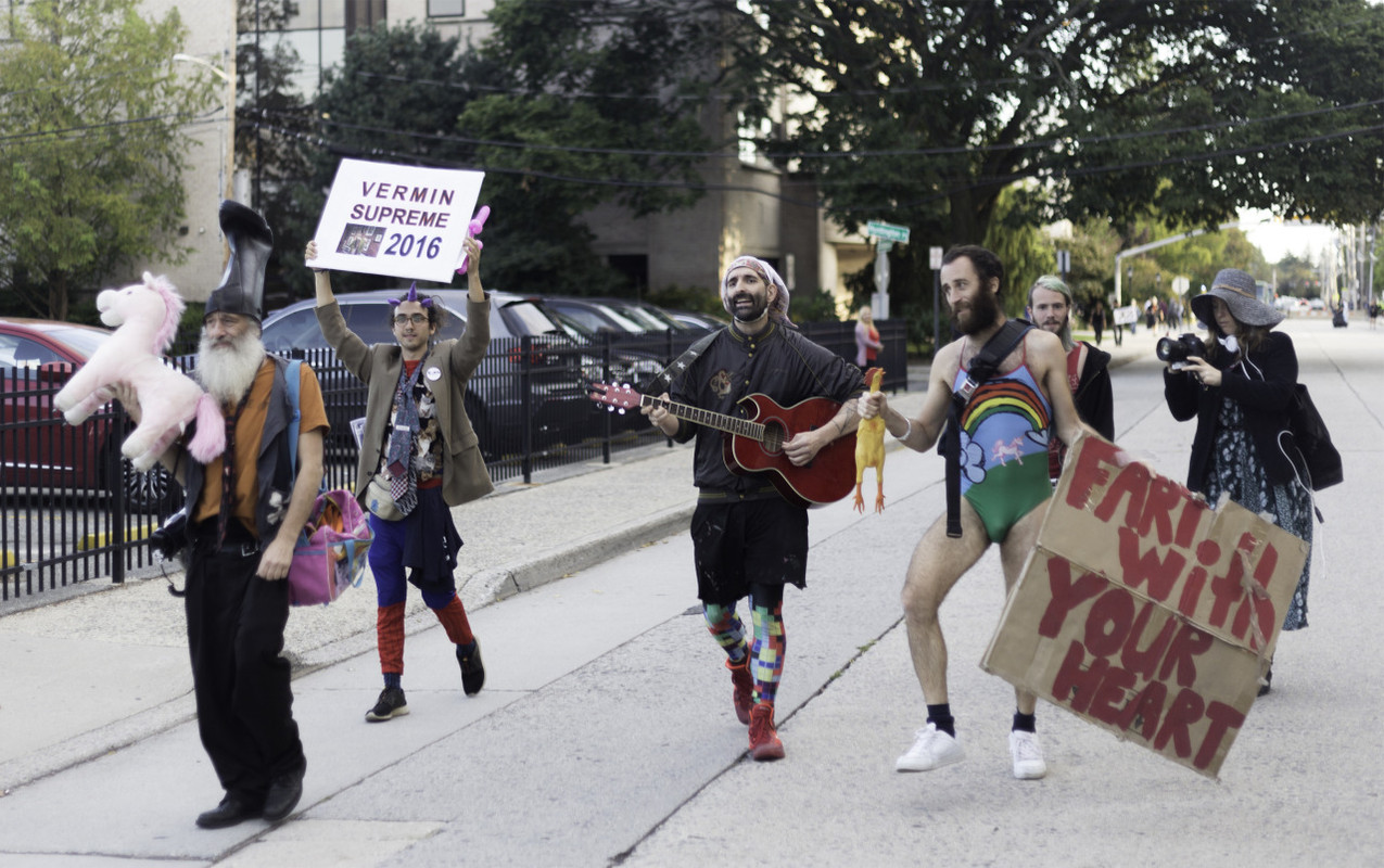 Vermin Supreme during his presidential campaign in 2016