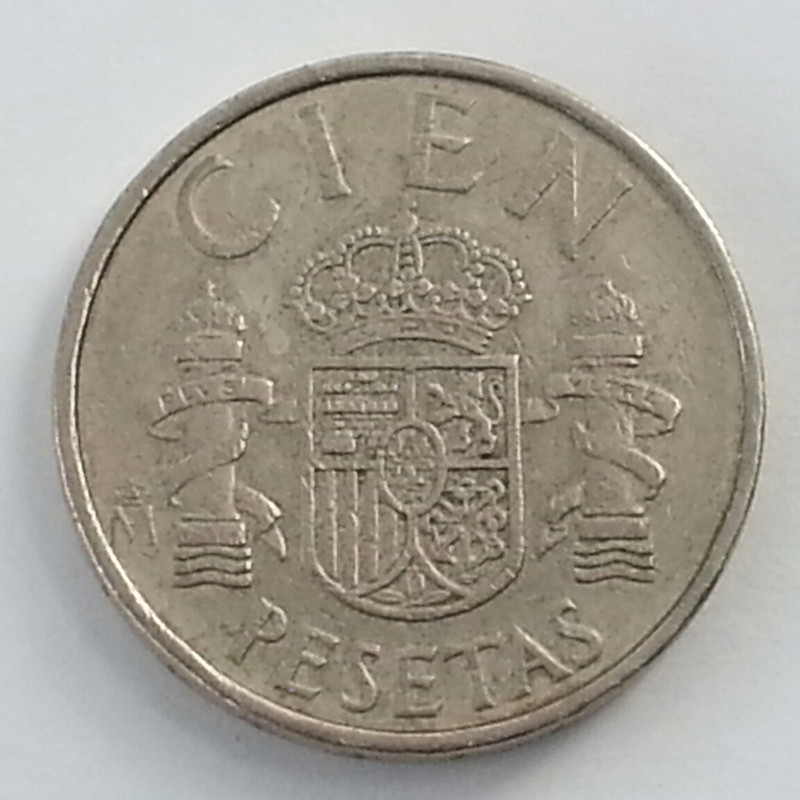 1983 100 Pesetas Hoja saltada rev