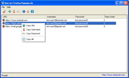 SterJo Firefox Passwords 1.6