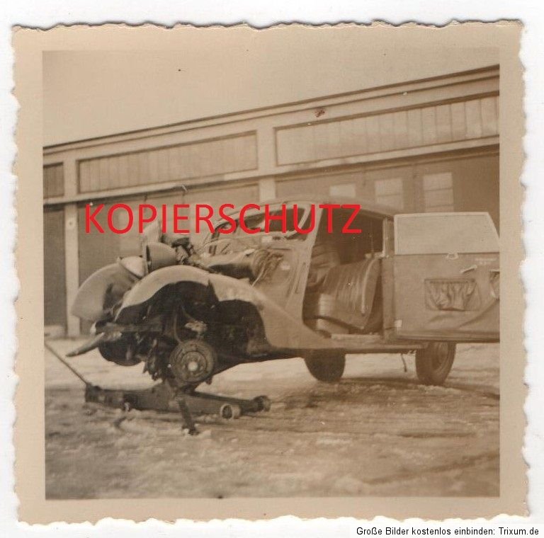WW2 Wehrmacht zerstörtes Fahrzeug Kennung Auto1