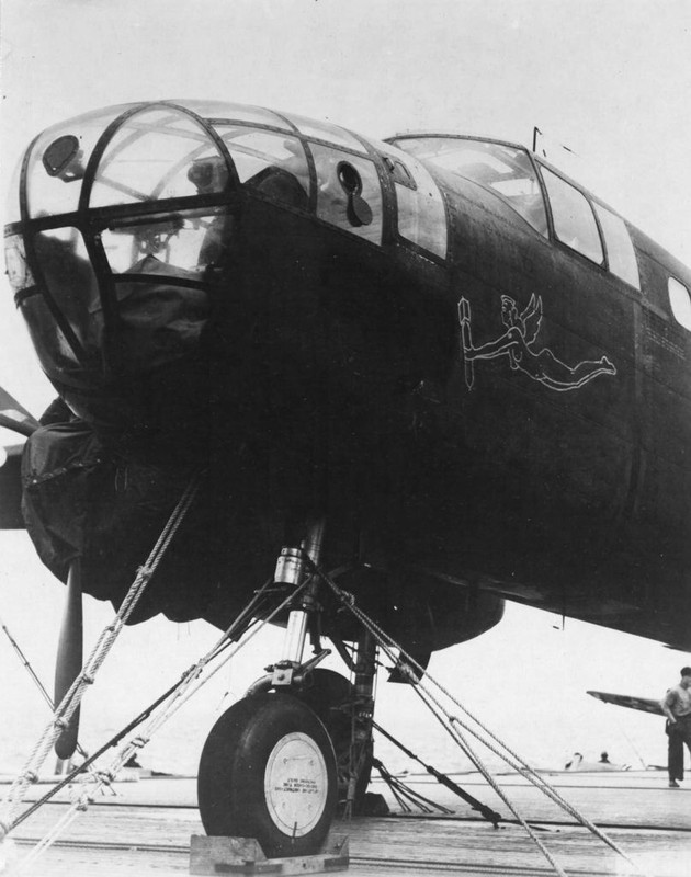B-25B on deck