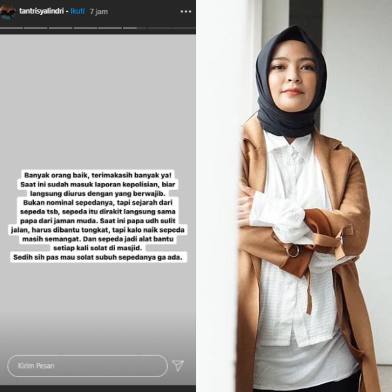 Tantri Kotak update soal sepeda ayahnya