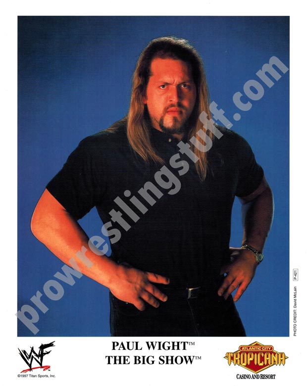 Paul Wight The Big Show P-421 Tropicana WWF 8x10 promo photo