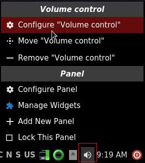 Volume Control Applet