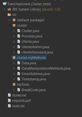 Esempio di struttura del progetto