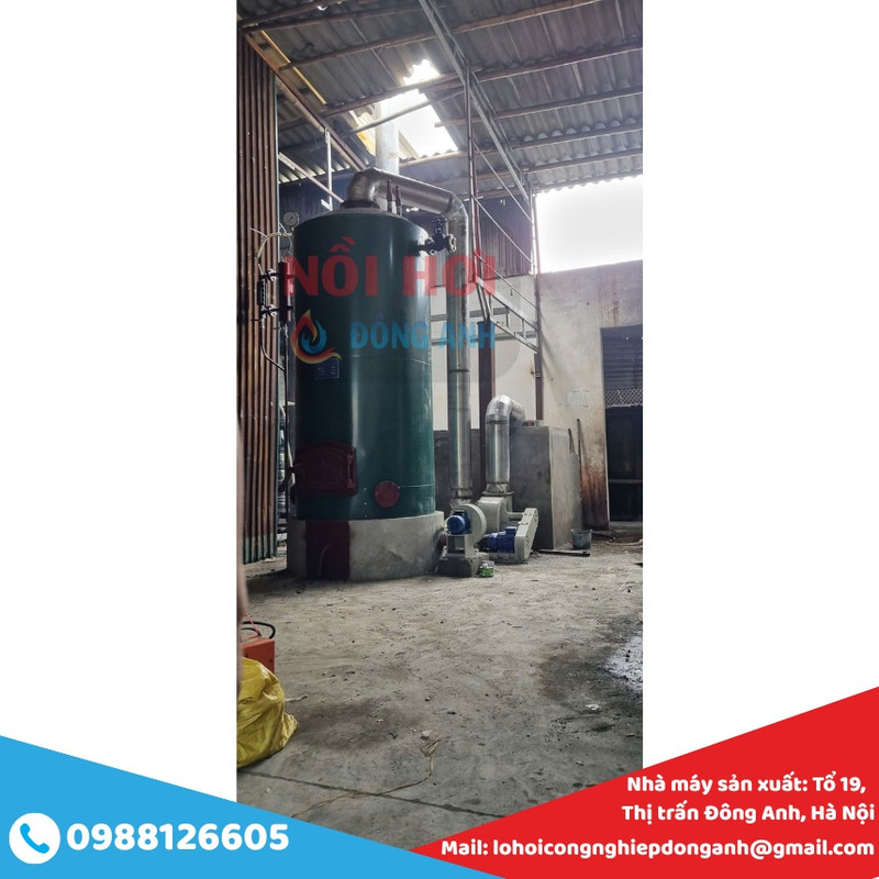nồi hơi công nghiệp đốt than 1 tấn