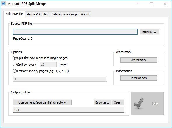 Mgosoft PDF Split Merge v9.4.3