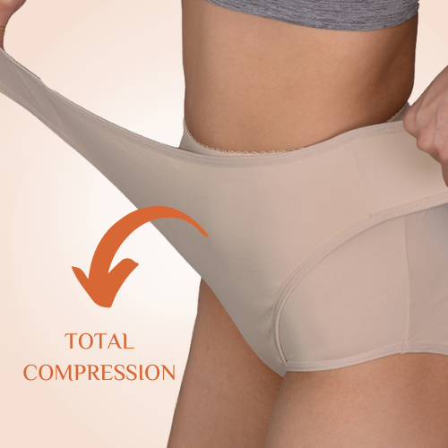 Culotte Abdominale Post-partum À Compression Ferme Et À Velcro