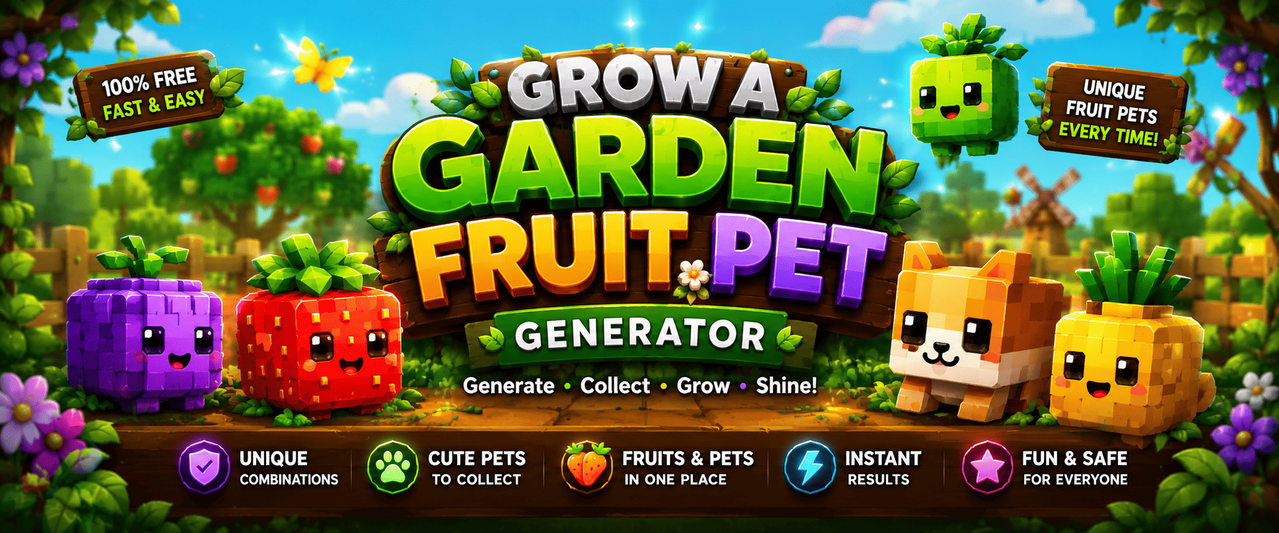 Grow a Garden Fruit Pet Generator 2026 free Roblox tool