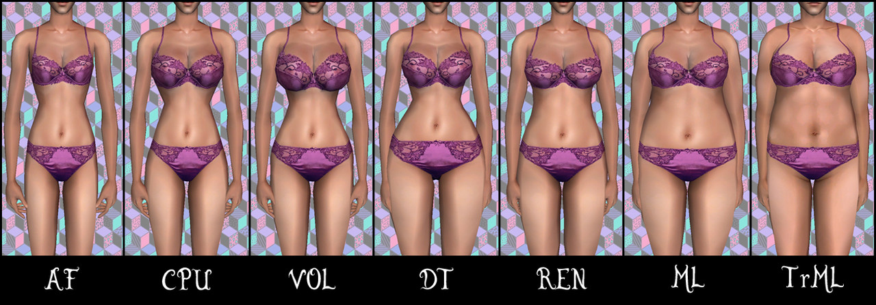 Lace lingerie bodyshapes
