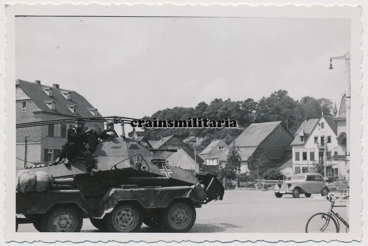 Orig. Foto SdKfz 232 Funk Panzerspähwagen Panzer 6.PD KASTELLAUN