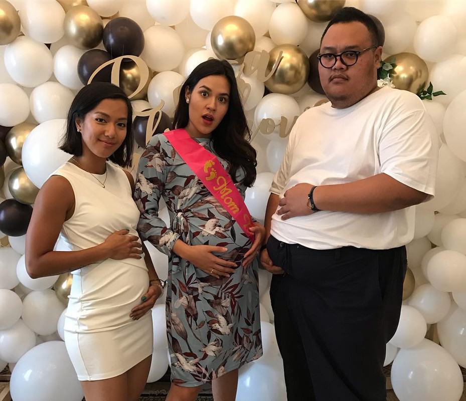 Vanessa dalam acara baby shower Raisa