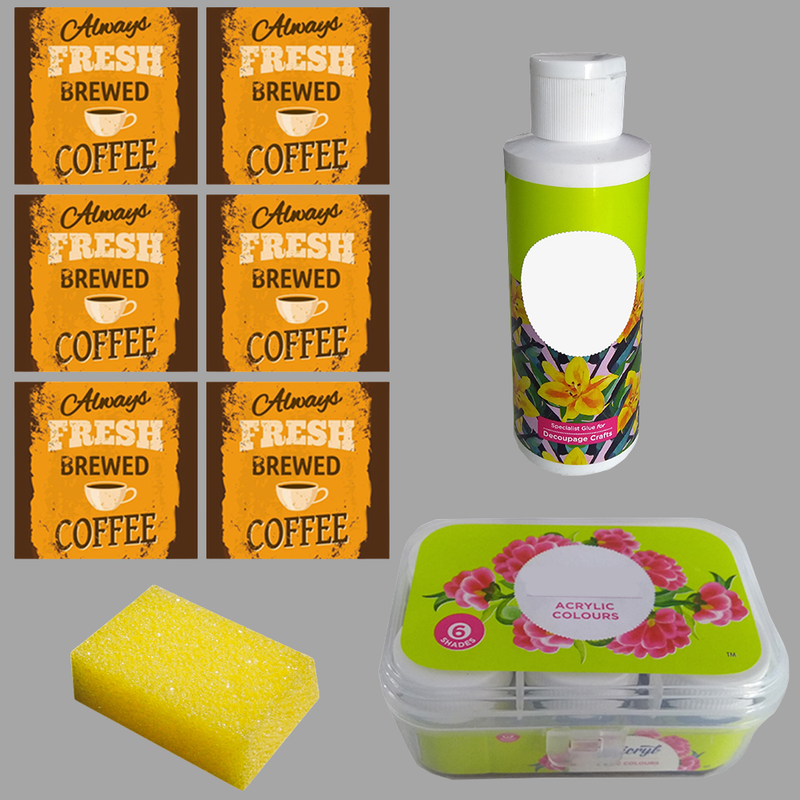 Image Transfer on Square Tea Coasters with Stand DIY Kit