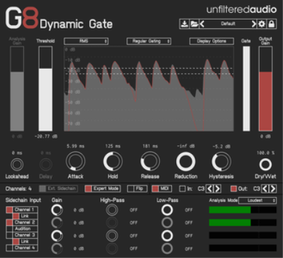 a83426c9 23fd 43c6 98f7 c06223191882 - Plugin Alliance Unfiltered Audio G8 Dynamic Gate v1.3.0 MacOSX