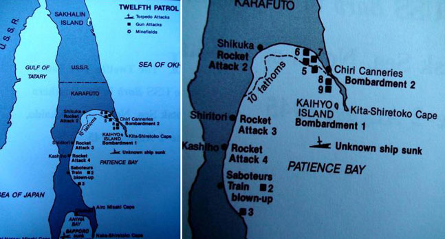Mapa de situación de Karafuto, nombre japonés para la parte sur de la isla de Sakhalín, hoy territorio ruso Mapa de situación de Karafuto, nombre japonés para la parte sur de la isla de Sakhalín, hoy territorio ruso