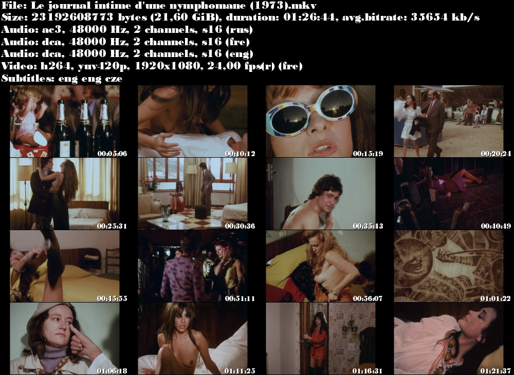 Le journal intime d'une nymphomane / Deník nymfomanky (1973)