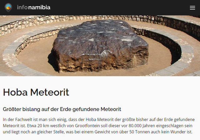 Hoba-Meteorit