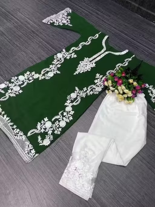 Snizvi | Pakistani Suit | Women Kurta Pair | Kurta Pair | Kurta With Palazoo | Kurta Pair For Women | Kurti | Kurta Sets | New Designer Kurta With Palazoo | Georgette Kurta Pair | Pakistani Kurta Pair Color 3 (KS120)