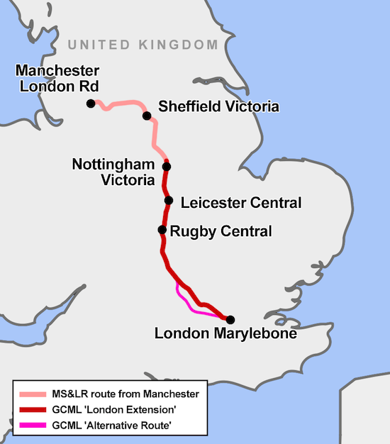 Map of Great Central Railway