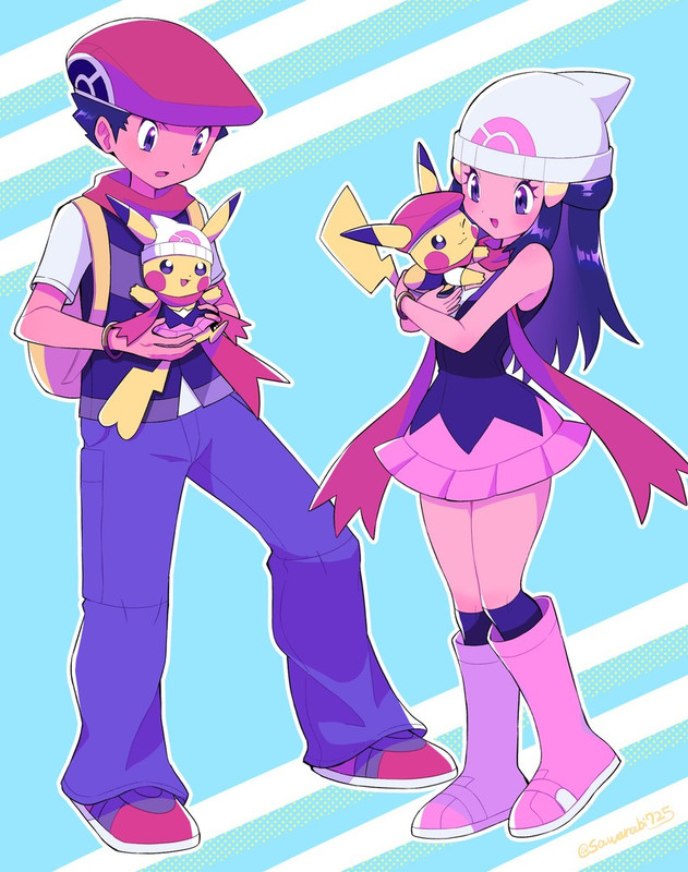 pikachu-dawn-and-lucas-pokemon-and-1-mor