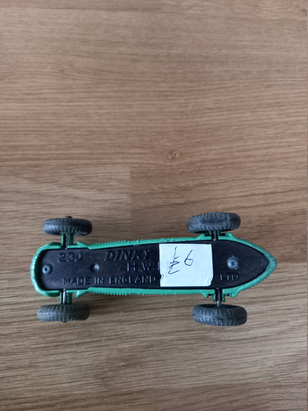 Dinky racing car baseplate