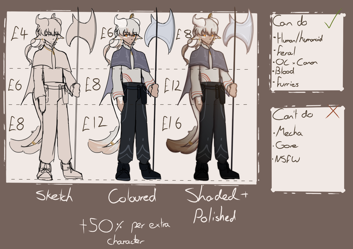 : ̗̀ £4-£16 Commissions Open! on Toyhouse