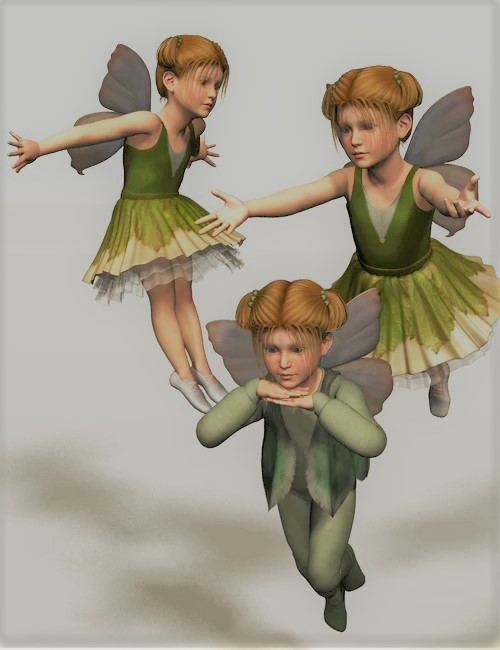 kids 4 fairy poses large