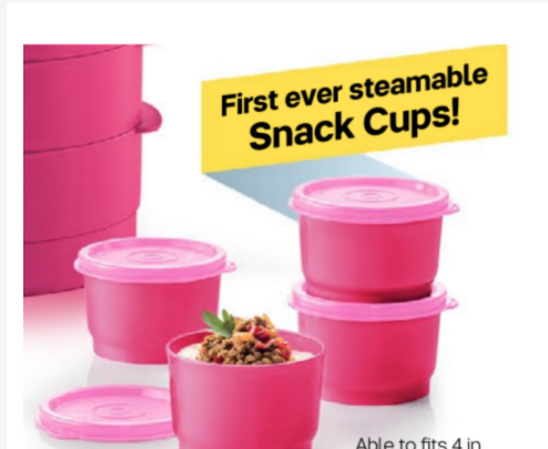 Tupperware Steamable Snack Cup 110ml (4pcs per set)