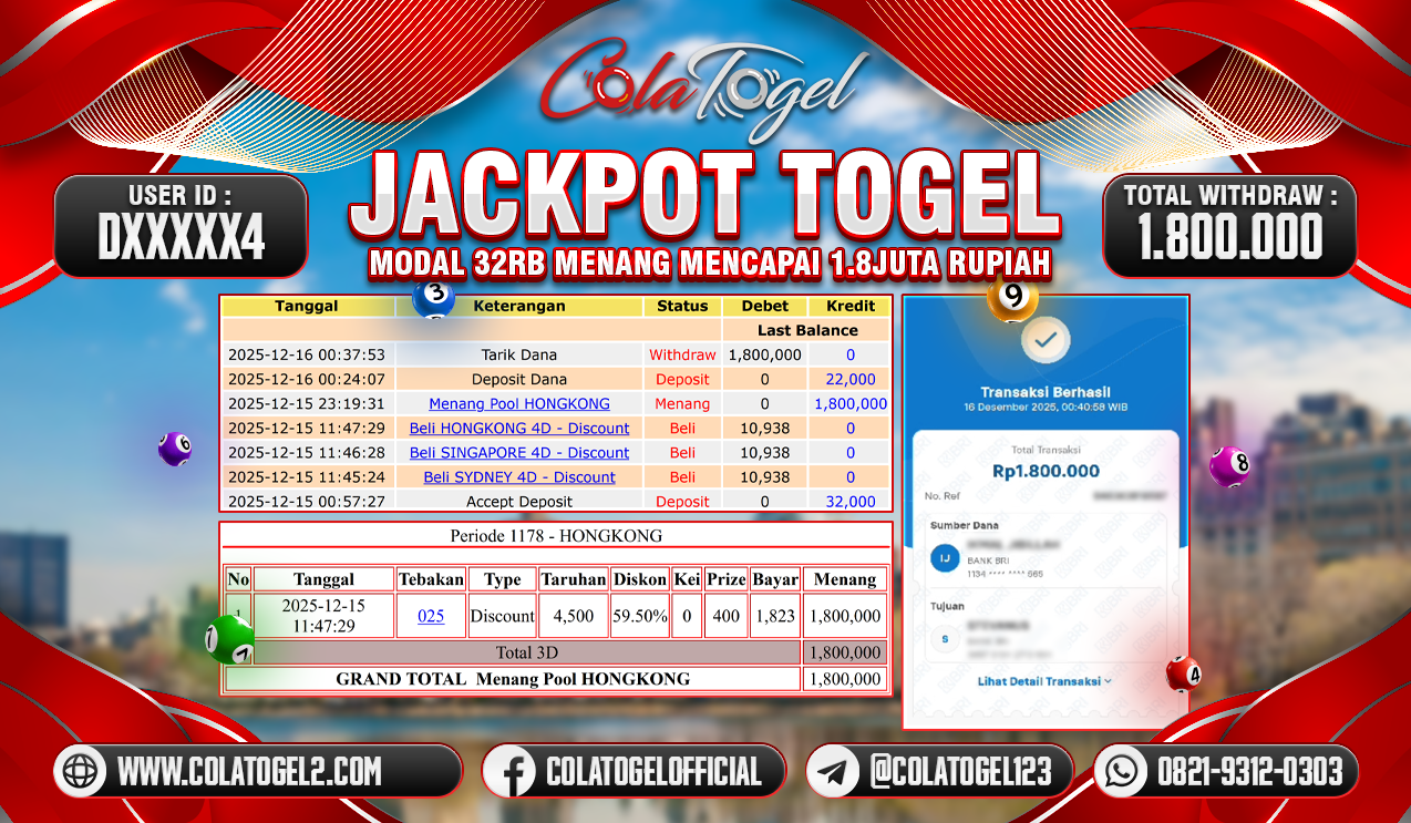 JACKPOT HONGKONG LOTTO!!