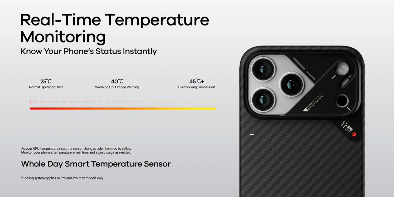 Husa pentru iPhone 17 Air Aulumu A17 din fibra de aramida, Ultra slim, compatibila MagSafe, Racire activa CoolHyper, Cadru camera din Aluminiu, Design rezistent la socuri, Disipare caldura, Protectie premium, Negru A17 AF 9 064a97a6 6ae9 4dd1 ab29 f6b67559e887