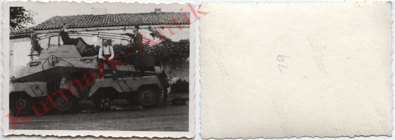 Foto Wehrmacht Italien 1944 Panzer Spähwagen Fun