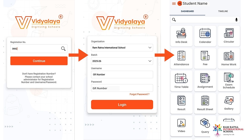Vidyalaya ERP Login