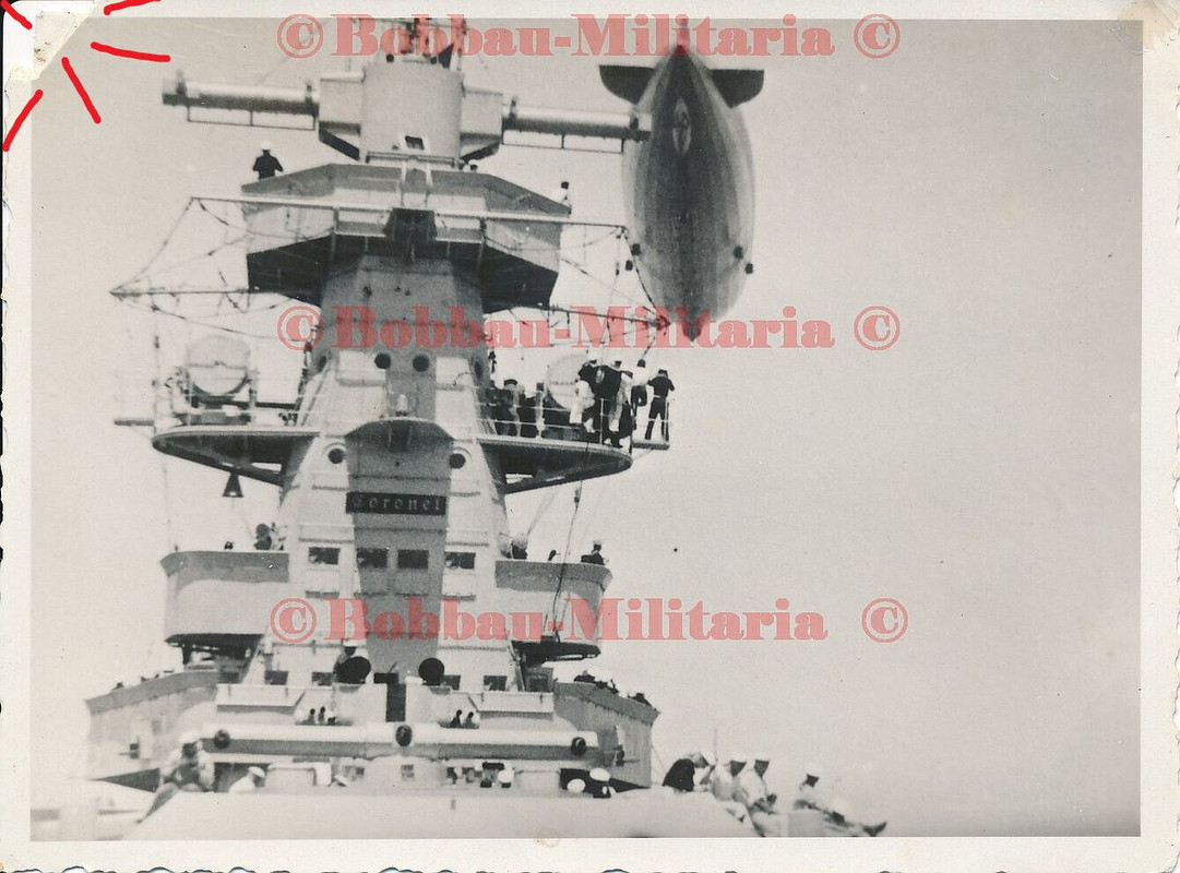 V668 Kriegsmarine Panzerschiff Admiral Graf Spee Manöver Zeppelin Luftschiff LZ